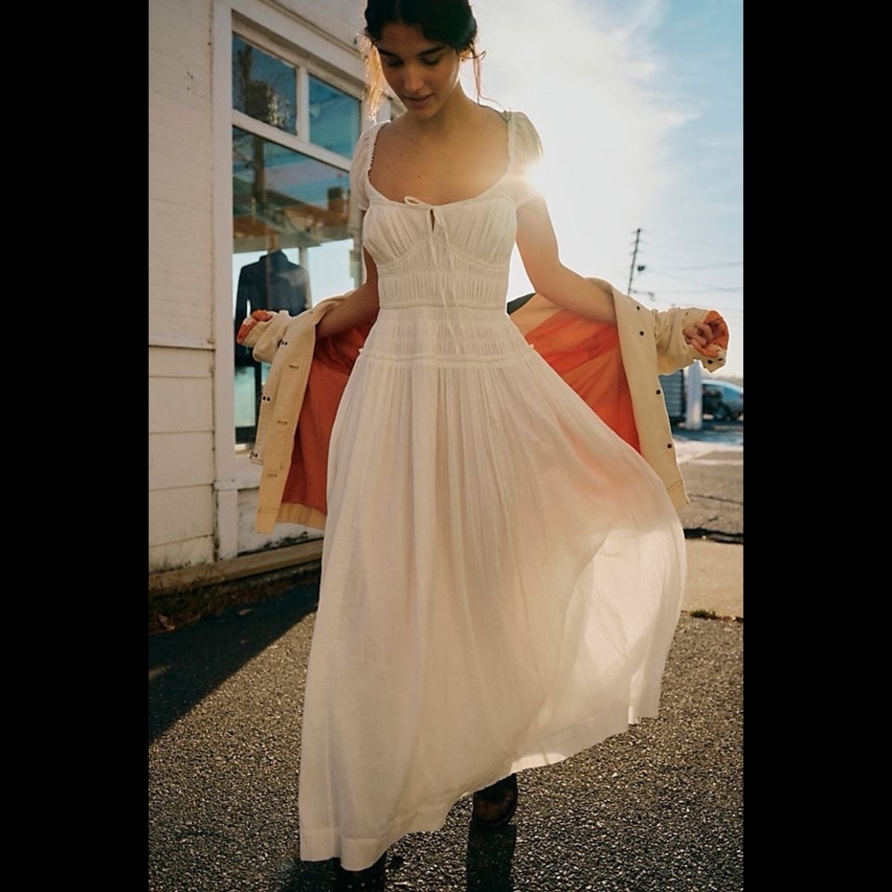 SOLD!! Do not buy!!! FREE PEOPLE ~ Feeling Bonita Midi/Maxi Dress in Ivory